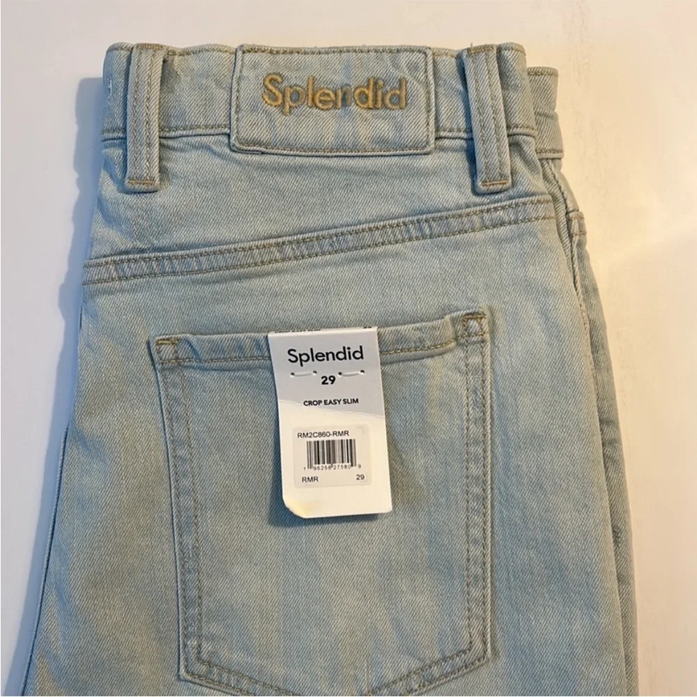 Splendid 29 Jeans Easy Slim Release Hem Crop Jean light wash NWT - Picture 11 of 11